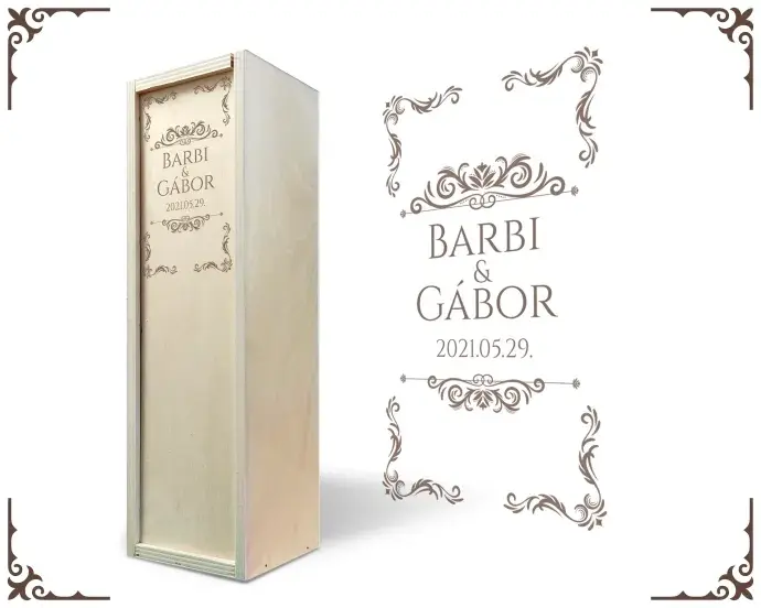 Fa bortartó doboz - Romantikus 3 Fa bortartó doboz - Romantikus 3