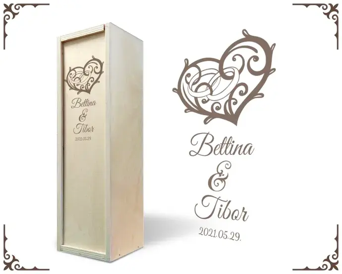 Fa bortartó doboz - Romantikus 6 Fa bortartó doboz - Romantikus 6