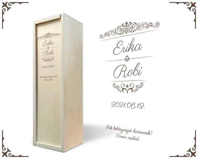 Fa bortartó doboz - Romantikus 8 Fa bortartó doboz - Romantikus 8