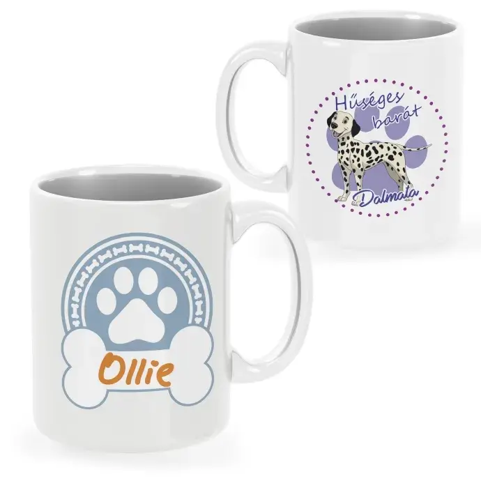 Dalmata bögre egyedi névvel