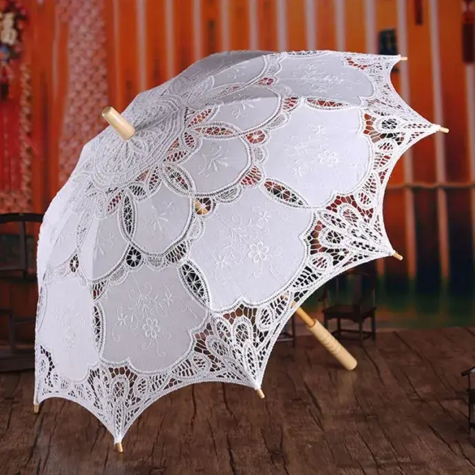 Esküvői menyasszonyi csipke napernyő
