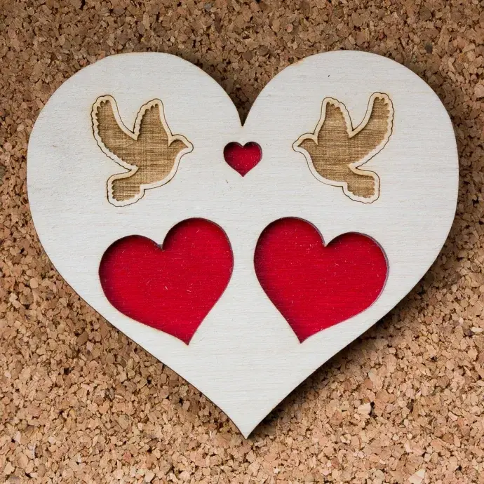 Esküvői gyűrűtartó - Gerlék