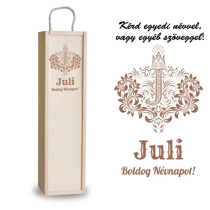 Fa bortartó doboz - Boldog névnapot Fa bortartó doboz - Boldog névnapot