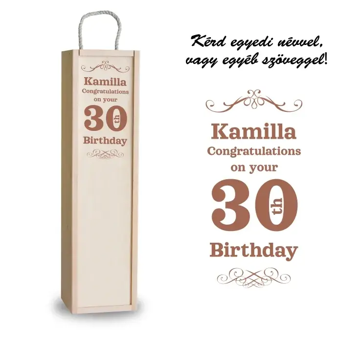 Fa bortartó doboz - Boldog születésnapot 5 Fa bortartó doboz - Boldog születésnapot 5