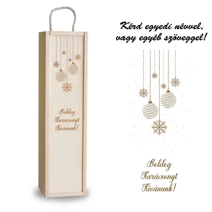 Fa bortartó doboz - Boldog Karácsonyt!  Fa bortartó doboz - Boldog Karácsonyt!
