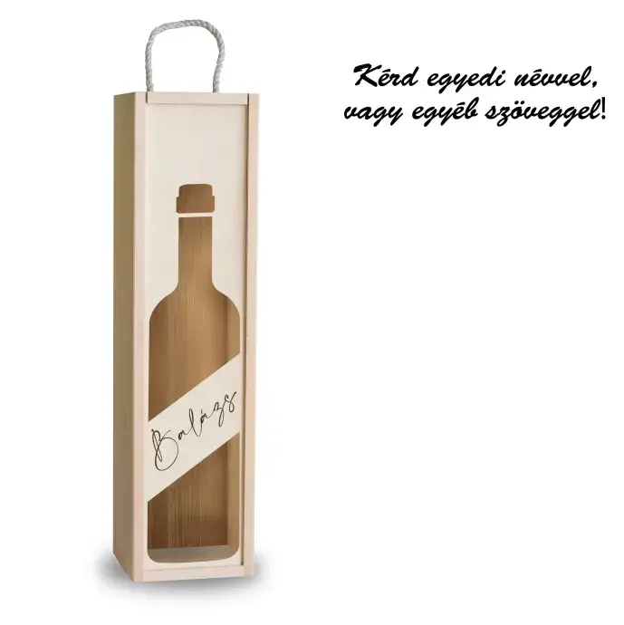 Fa boros doboz egyedi névvel