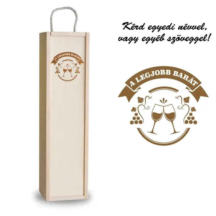 Fa bortartó doboz - Legjobb Barát Fa bortartó doboz - Legjobb Barát