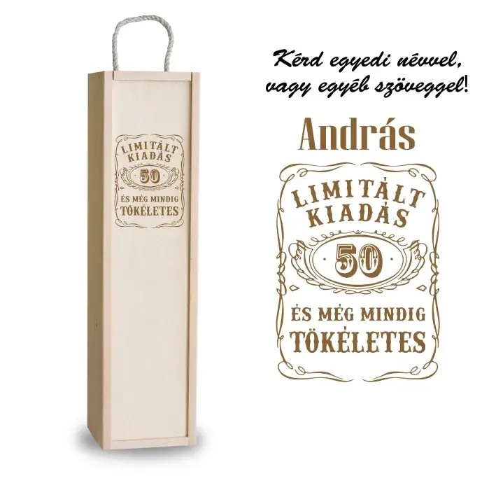 Fa bortartó doboz - 50 Születésnapra