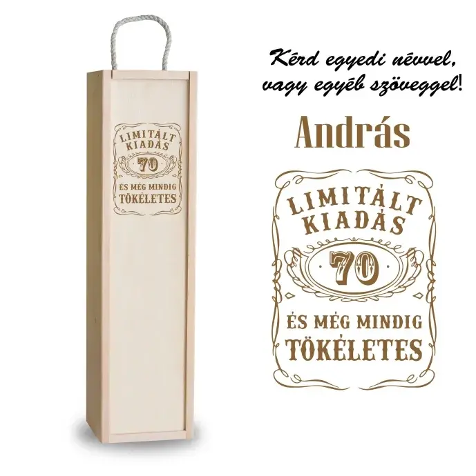Fa bortartó doboz - 70 Születésnapra
