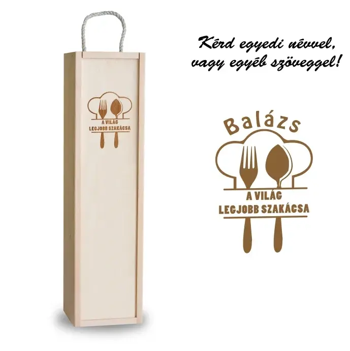 Fa bortartó doboz - Szakács Fa bortartó doboz - Szakács