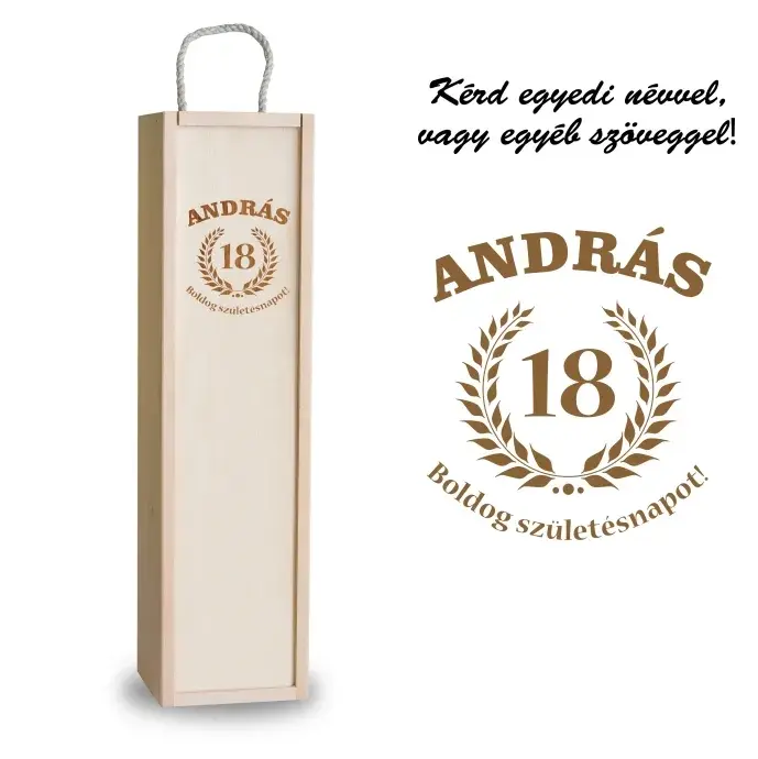 Fa bortartó doboz - Születésnapra - No.1. Fa bortartó doboz - Születésnapra - No.1.