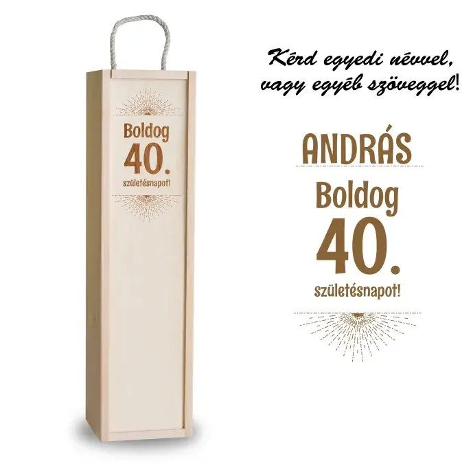 Fa bortartó doboz - Születésnapra - No.3. Fa bortartó doboz - Születésnapra - No.3.