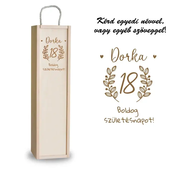Fa bortartó doboz - Születésnapra - No.4. Fa bortartó doboz - Születésnapra - No.4.