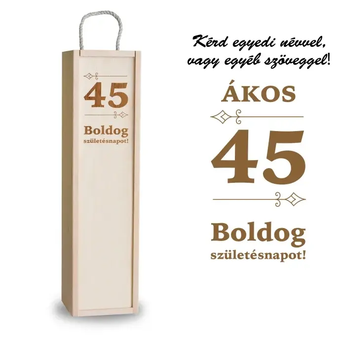 Fa bortartó doboz - Születésnapra - No.8. Fa bortartó doboz - Születésnapra - No.8.