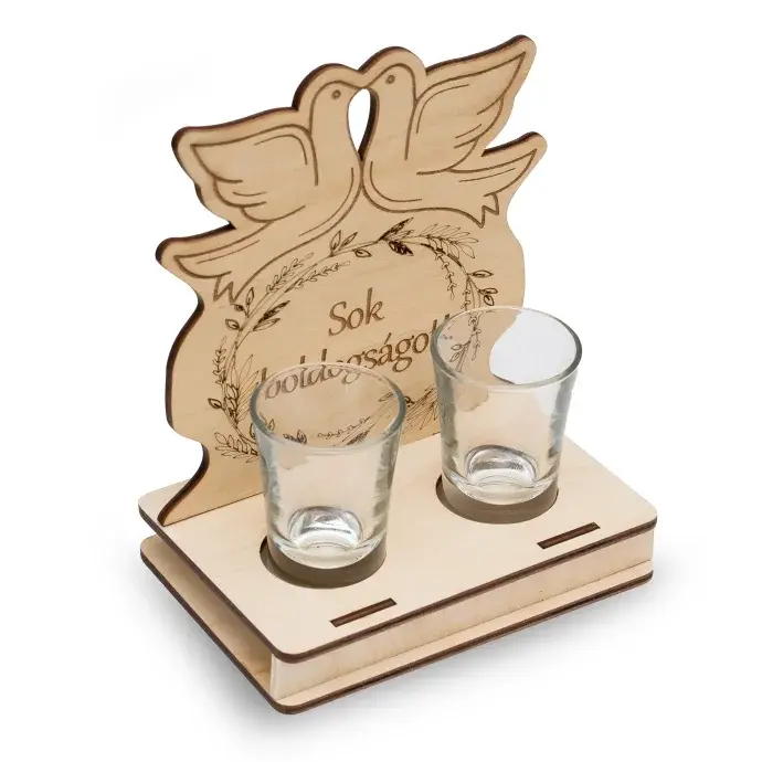 Fa esküvői italszett