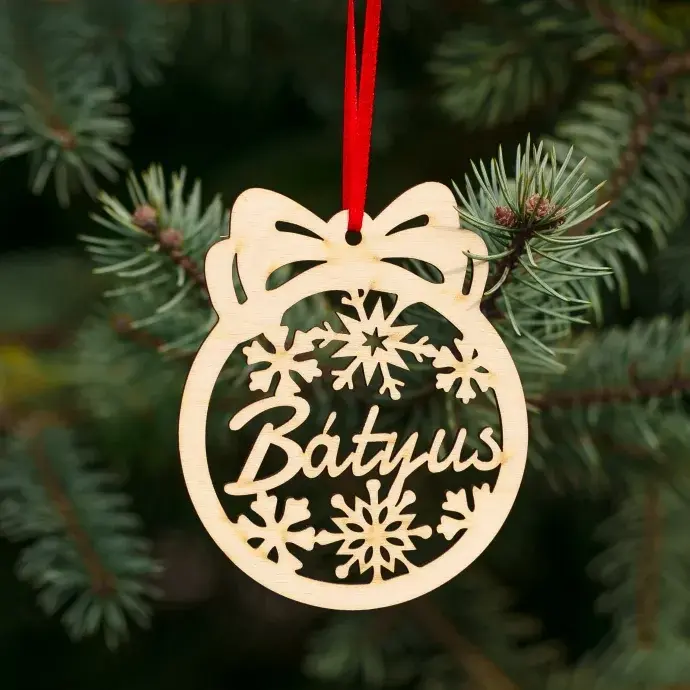 Fa karácsonyfadísz – Bátyus
