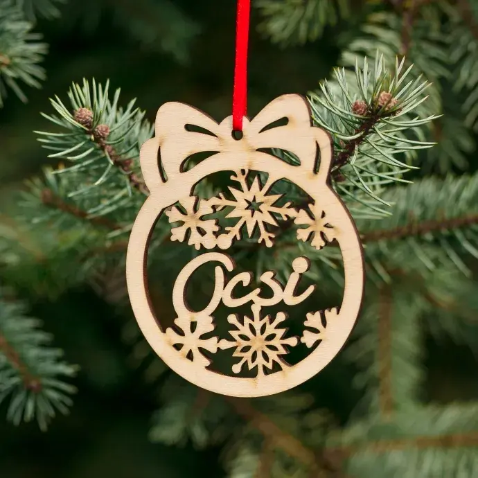 Fa karácsonyfadísz – Öcsi