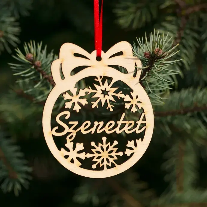 Fa karácsonyfadísz – Szeretet