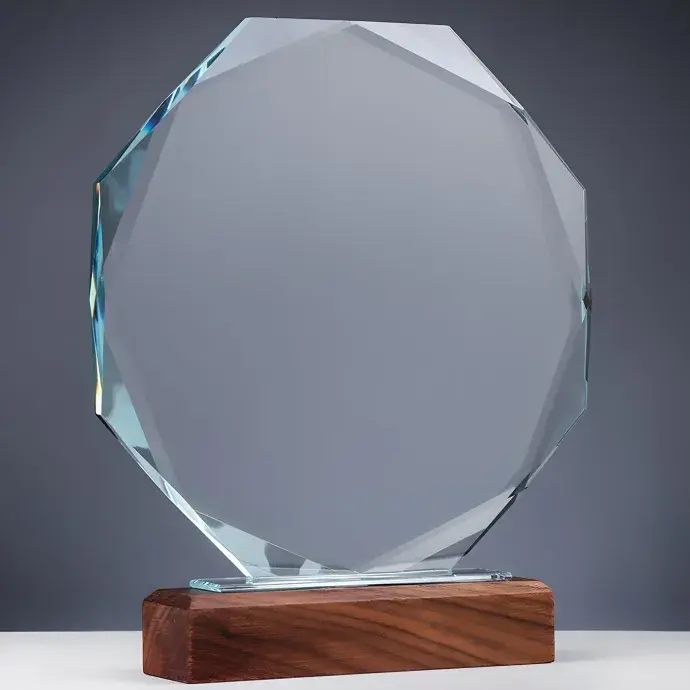 Üveg díj - Stockholm - fa talpazattal