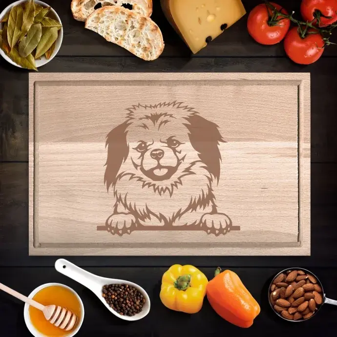 Tibeti spániel vágódeszka - kicsi