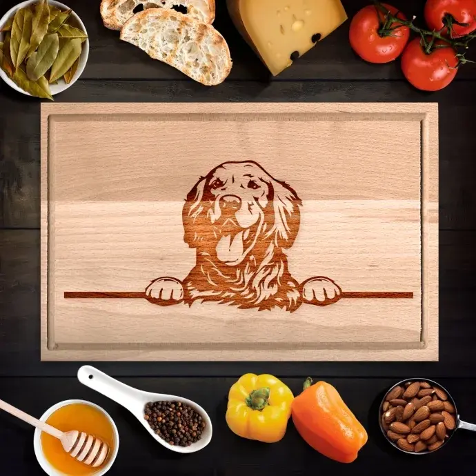 Golden Retriever vágódeszka - kicsi