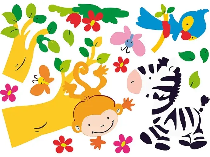 Gyerekszoba falmatrica - Madagaszkár Gyerekszoba falmatrica - Madagaszkár