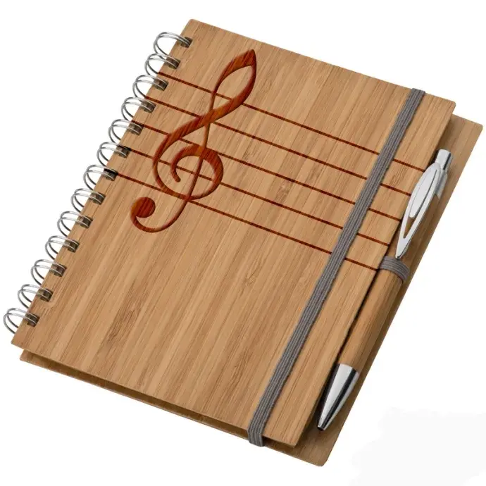 Bambusz füzet A5 + toll - Hangjegy Bambusz füzet A5 + toll - Hangjegy