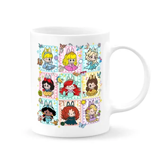 Labubu bögre - Hercegnő kollázs