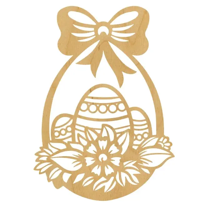 Fa húsvéti dísz - hímes tojással