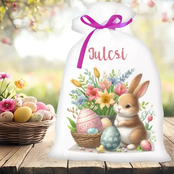 Húsvéti zsák - Nyuszi húsvéti dekorral