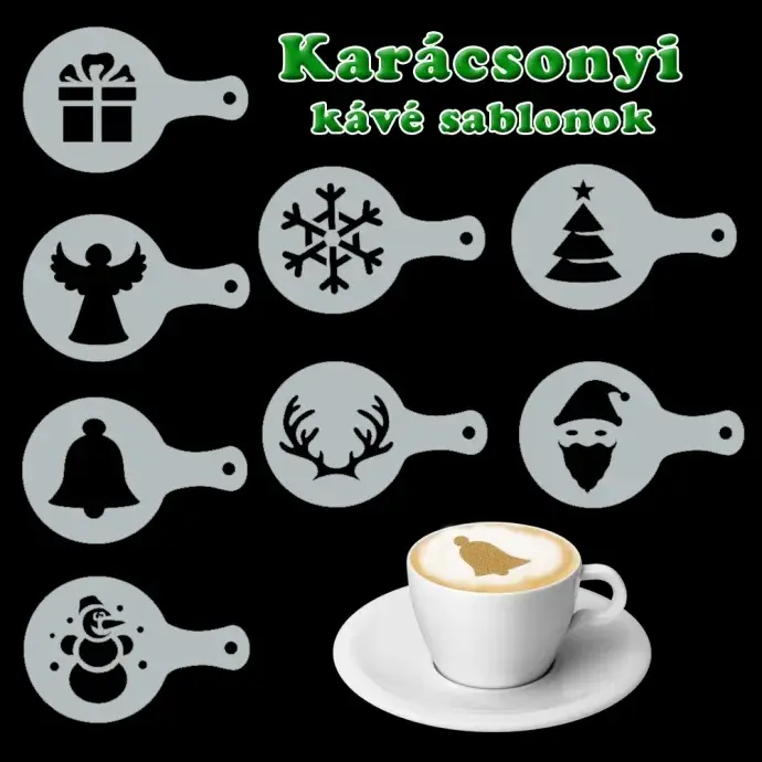 Karácsonyi barista kávé sablonok Karácsonyi barista kávé sablonok