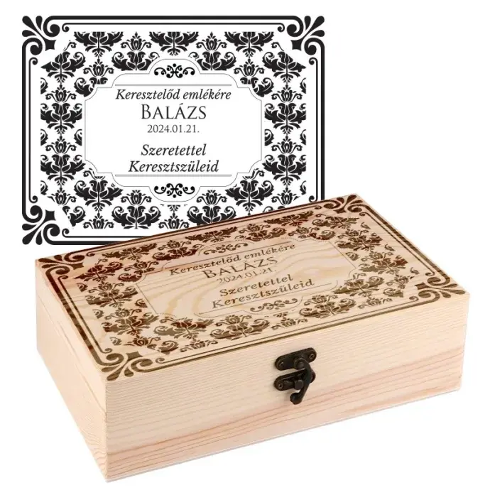 Keresztelőre fa díszdoboz - kicsi Keresztelőre fa díszdoboz - kicsi