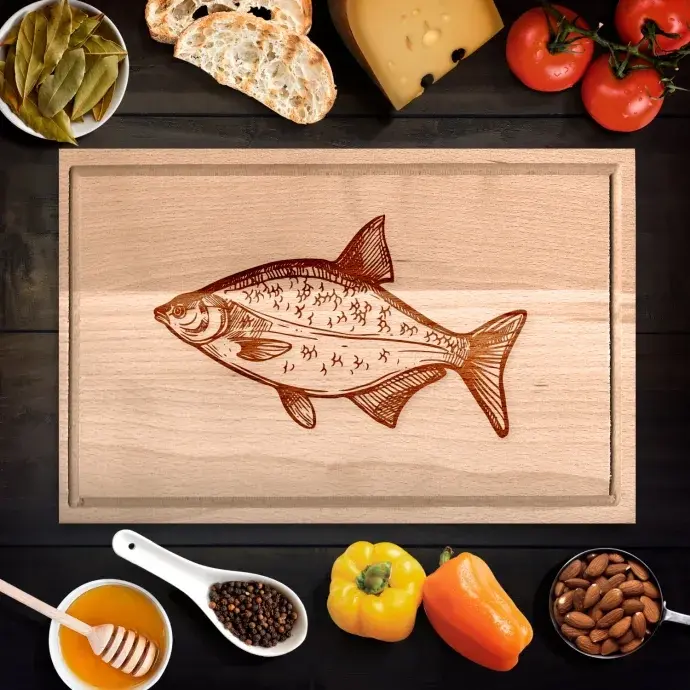 Keszeg vágódeszka - nagy