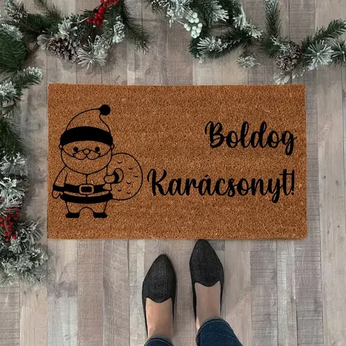 Kókuszrost lábtörlő - Mikulás