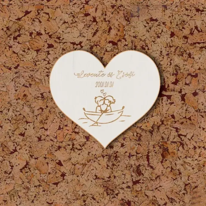 Esküvői köszönőajándék - Csónakázó pár