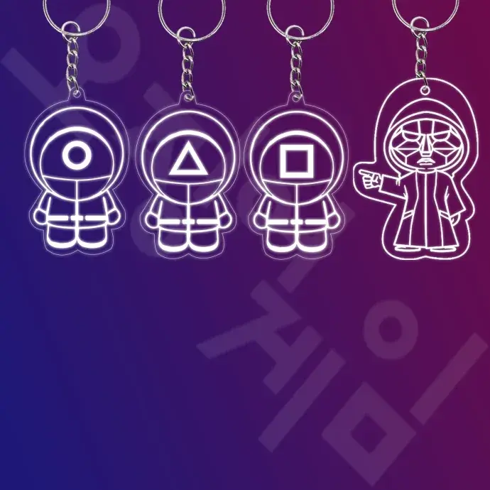 Plexi kulcstartó - Négyzet