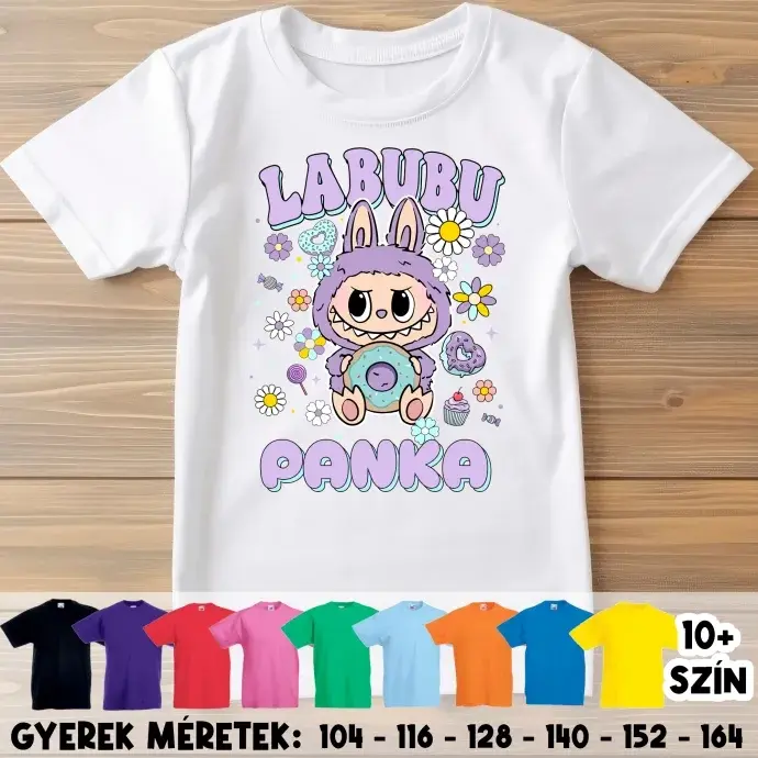 Gyerek póló - Labubu - lila Gyerek póló - Labubu - lila