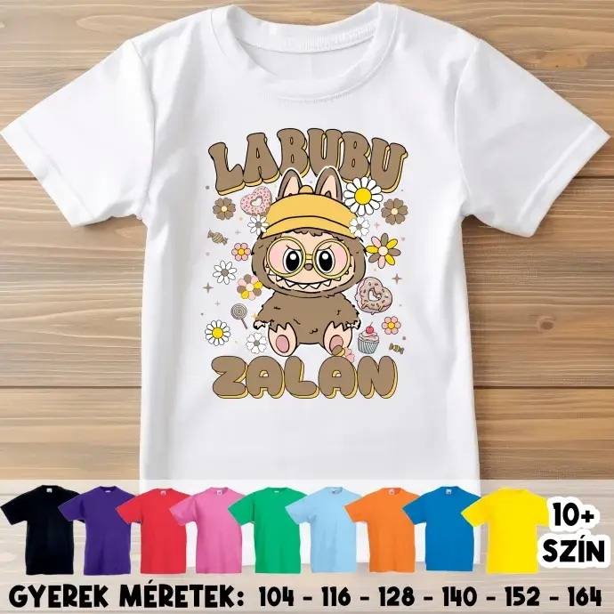 Gyerek póló - Labubu - Barna Gyerek póló - Labubu - Barna