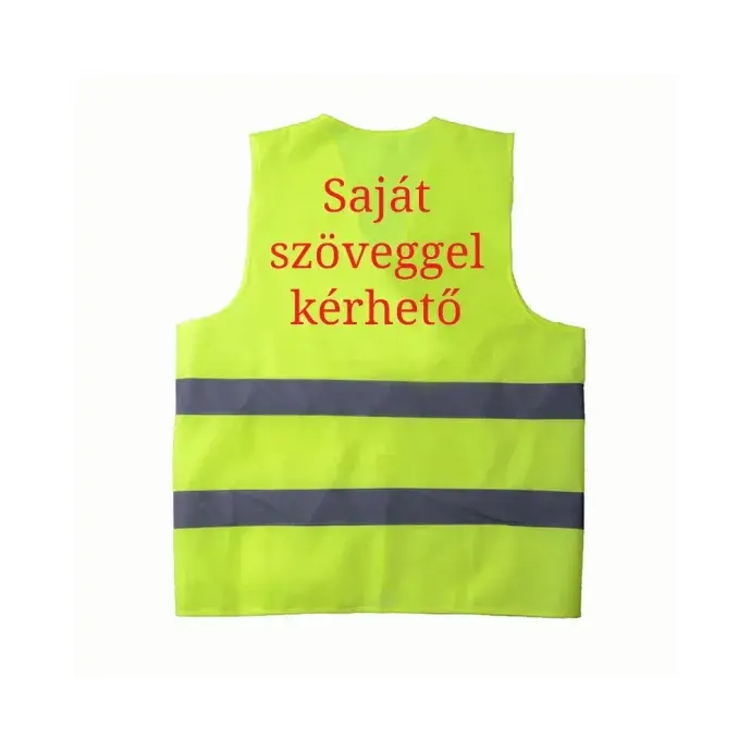 Láthatósági mellény - egyedi szöveggel