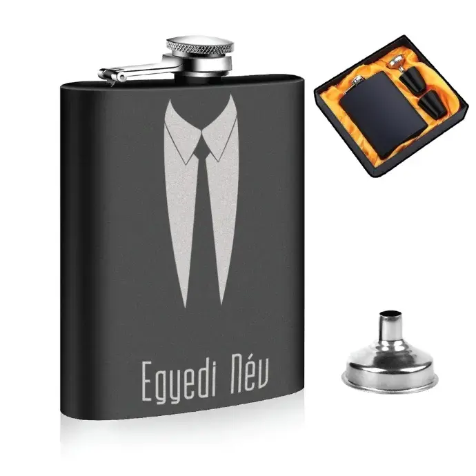 Flaska szett legénybúcsú - Fekete