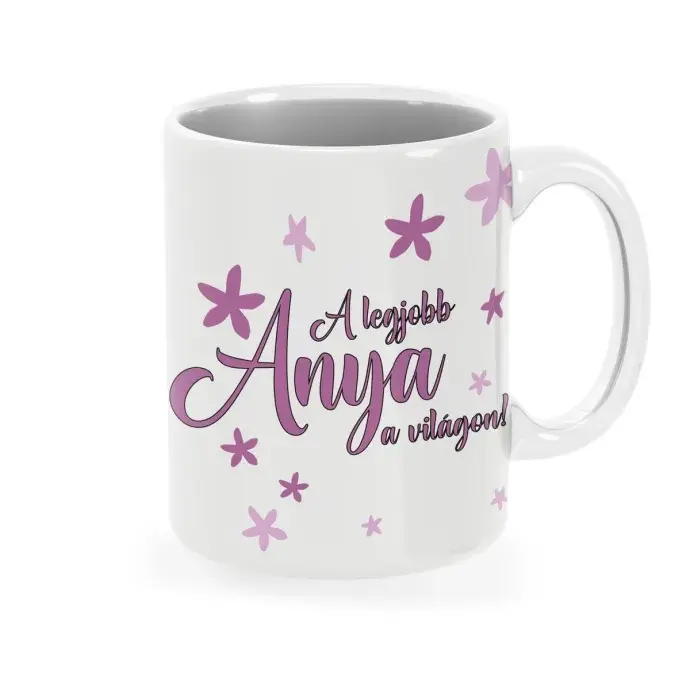 Bögre - A legjobb Anya a világon - virágos