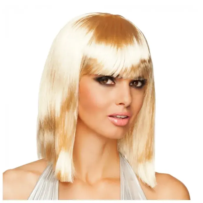 Félhosszú szőke paróka