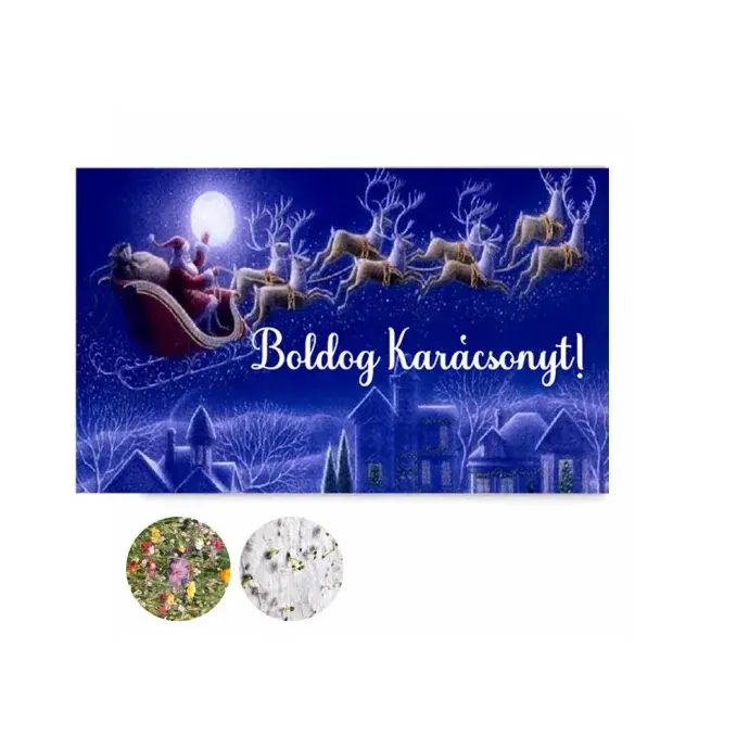 Üdvözlőlap magpapírból - Boldog Karácsonyt - Mikulás Üdvözlőlap magpapírból - Boldog Karácsonyt - Mikulás