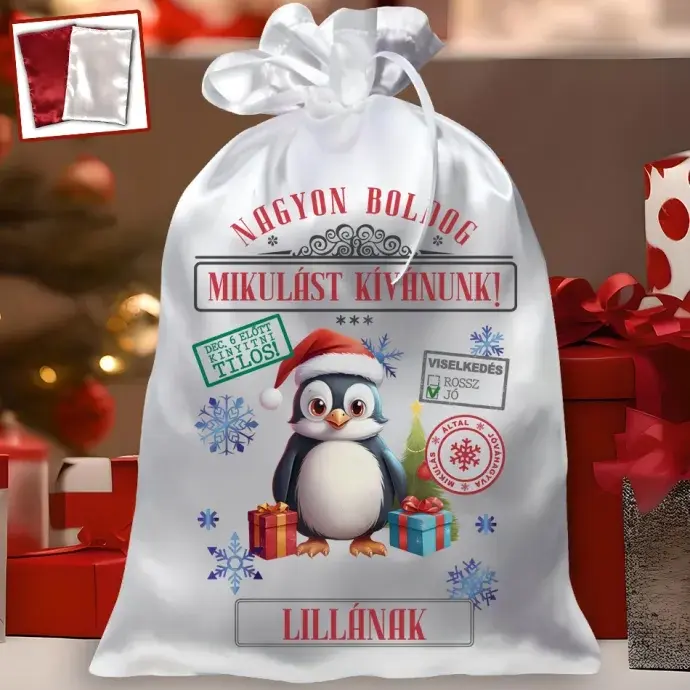Mikulás zsák -Pingvin Mikulás zsák -Pingvin