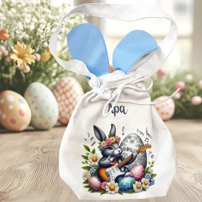 Húsvéti  nyuszifüles zsák - Gitáros Húsvéti  nyuszifüles zsák - Gitáros