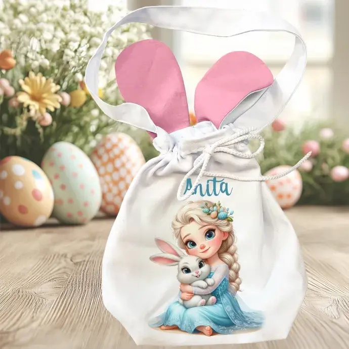 Húsvéti  nyuszifüles zsák - Jéghercegnő