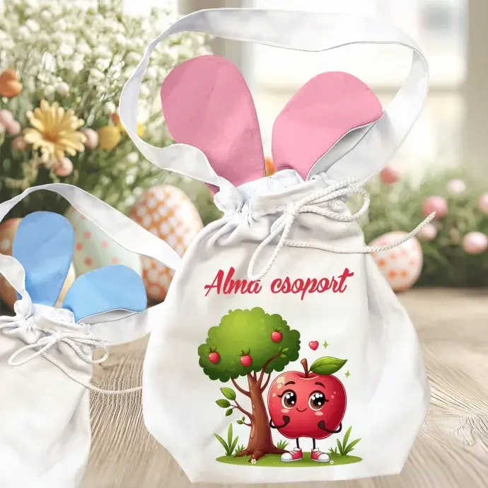 Húsvéti  nyuszifüles zsák Óvodás csoportnak - Alma csoport