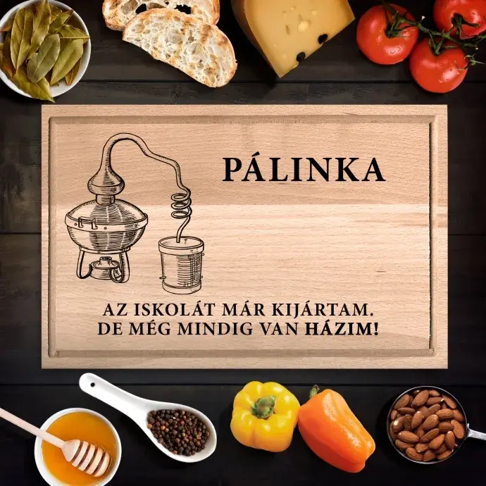 Pálinka No.2 egyedi vágódeszka - kicsi Pálinka No.2 egyedi vágódeszka - kicsi