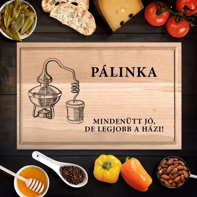 Pálinka No.3 egyedi vágódeszka - kicsi Pálinka No.3 egyedi vágódeszka - kicsi