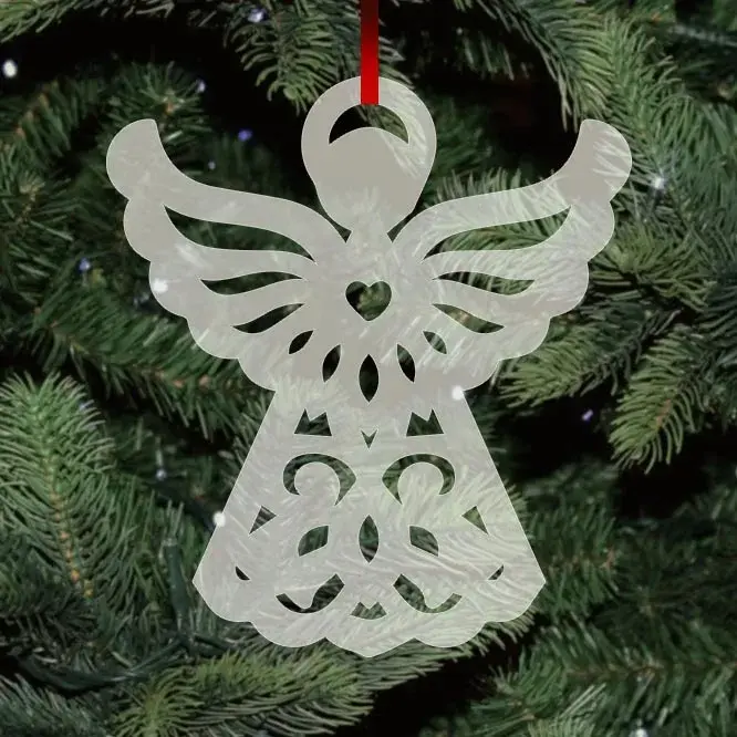 Plexi karácsonyfadísz - Angyal
